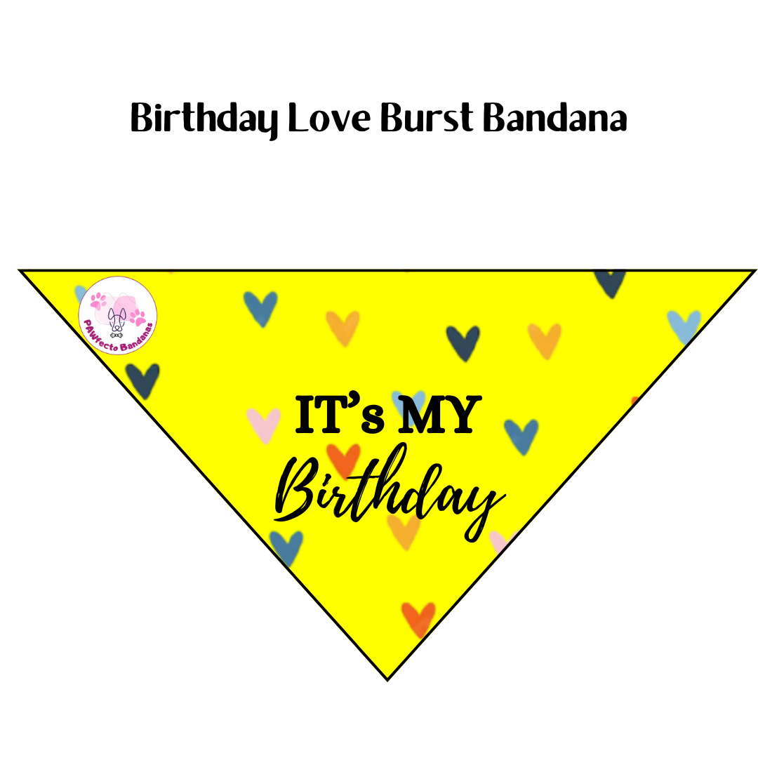 Birthday Love Burst Bandana